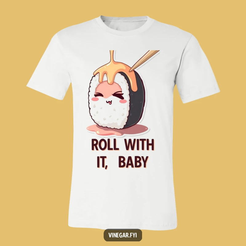 Funny Kawaii Sushi Wink T-Shirt - Adorable & Hilarious Foodie Tee