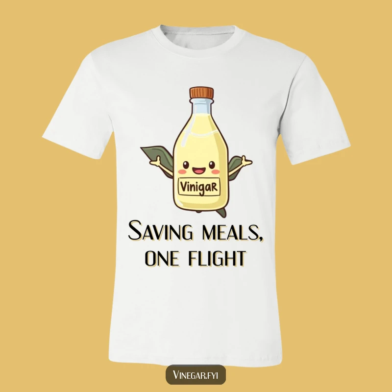 Funny Hero Vinegar T-Shirt - Unleash Your Inner Condiment Crusader!