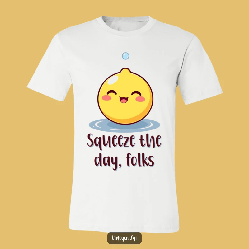 Funny Lemon Zest T-Shirt - Cheerful Citrus Character Tee for a Sunny Style