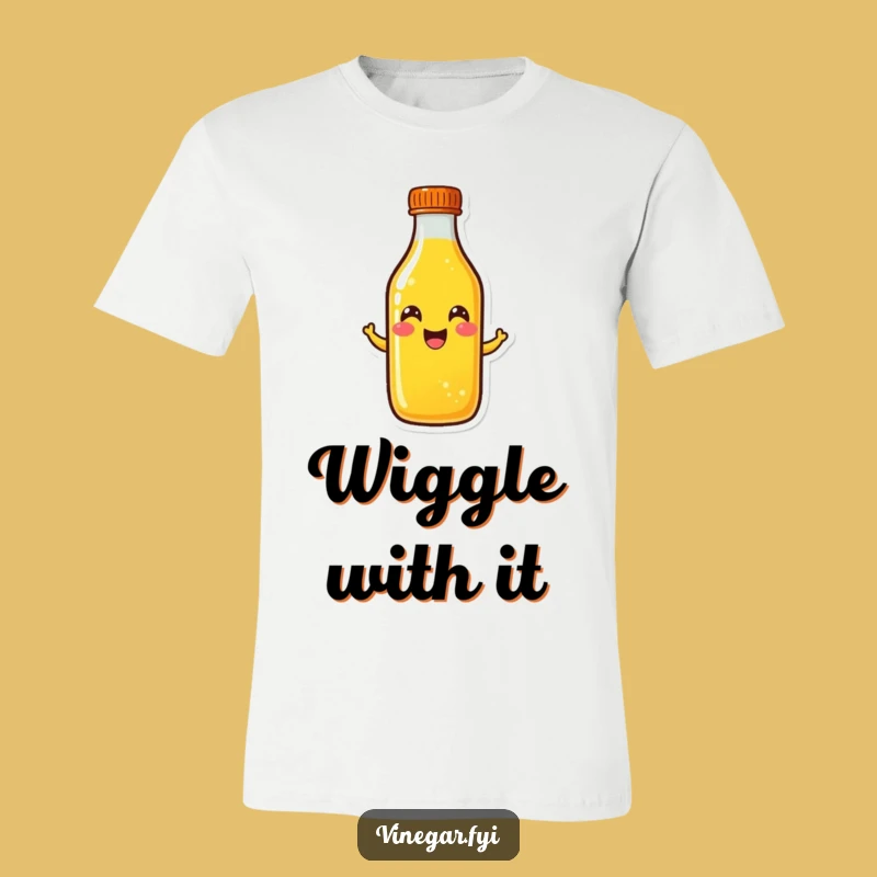 Funny Yellow Liquid Bottle T-Shirt: Cheerful Wiggle Tee, Perfect Happy Gift