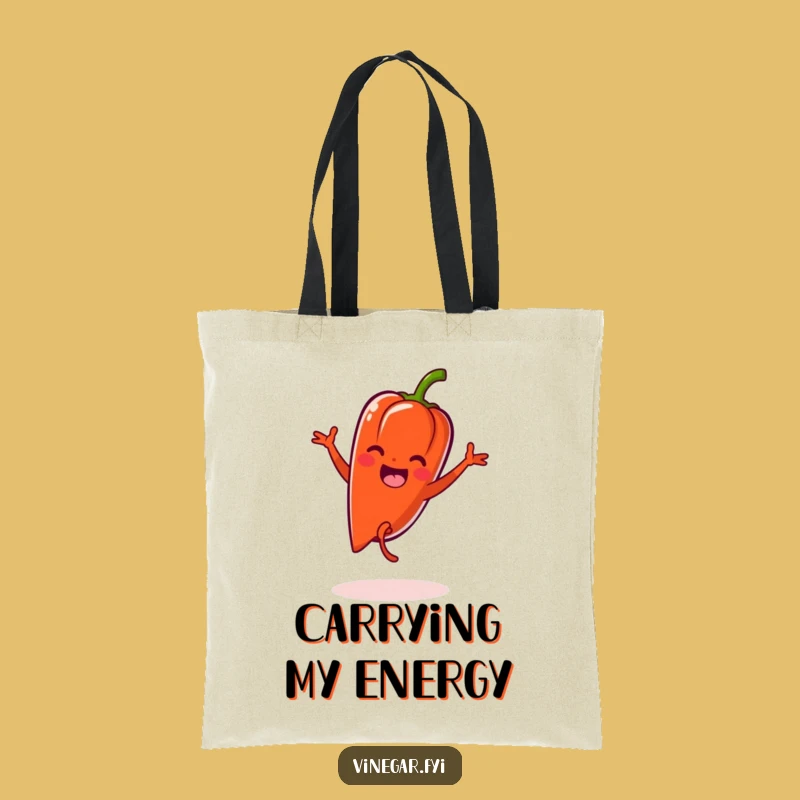 Funny Kawaii Pepper Tote Bag: Carry Your Zest Everywhere