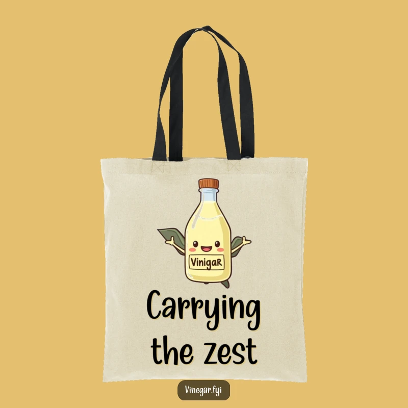Funny Hero Vinegar Tote Bag - Carry Your Essentials with Condiment Courage!