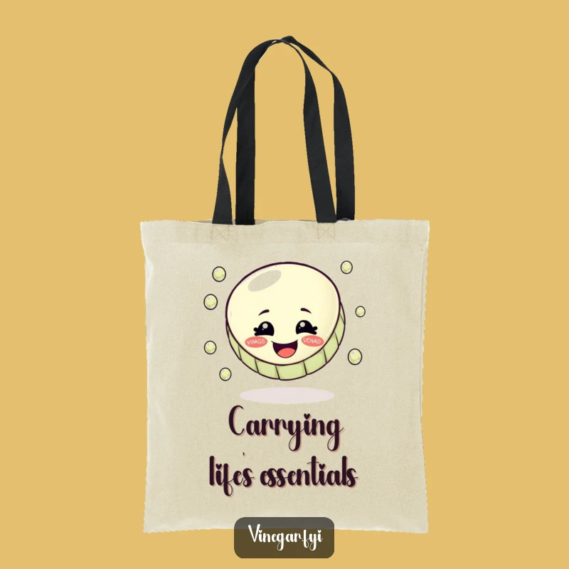 Funny Bottle Cap Vinegar Juggling Tote Bag - Chic & Humorous Accessory