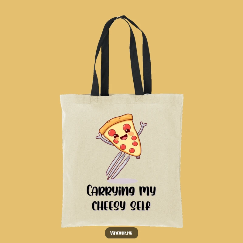 Funny Pizza Fork Tote Bag - Foodie Essential, Handy Carry-All, Perfect Funny Gift