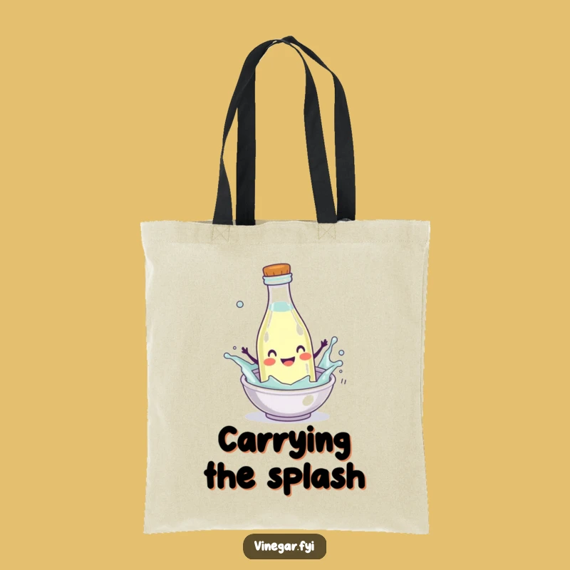 Funny Splash Vinegar Tote Bag - Carry Your Enthusiasm Everywhere!