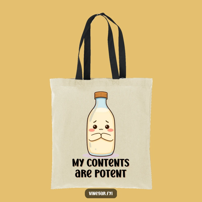 Funny Unimpressed Vinegar Tote Bag: Sarcastic Condiment Carry-All Accessory