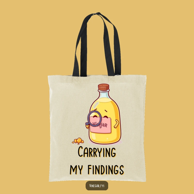 Funny Vinegar Bottle Tote Bag - Carry Your Curiosity in Style